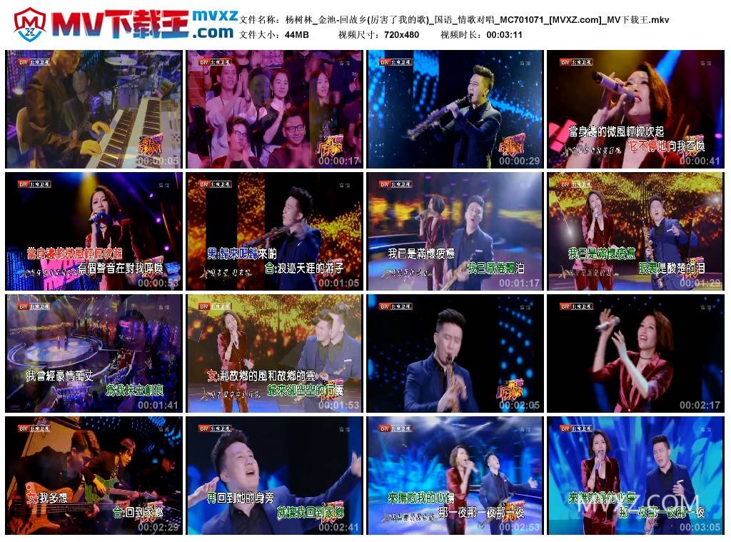 杨树林_金池-回故乡(厉害了我的歌)_国语_情歌对唱_MC701071